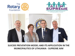 klubbens global grant prosjekt om selvmordsforebygging i Litauen.