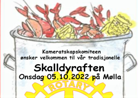 Hyggelig skalldyrfest med medlemsopptak