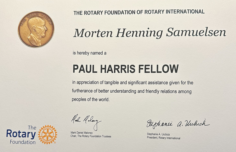 Paul Harris til Morten Samuelsen