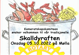 Hyggelig skalldyrfest med medlemsopptak